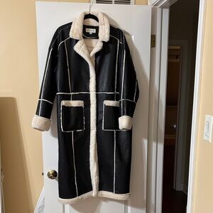 Black and Cream Long Coat